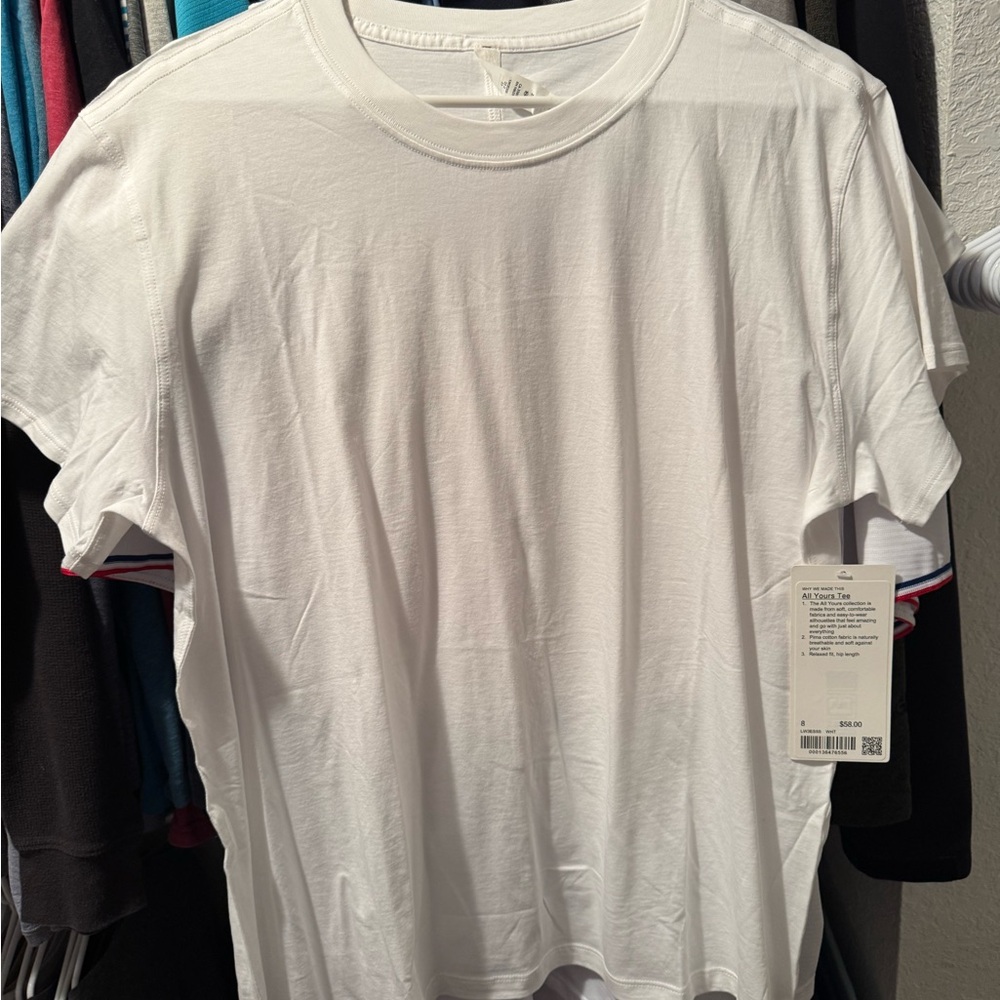 lululemon athletica White Short Sleeve Tee. All yours tee